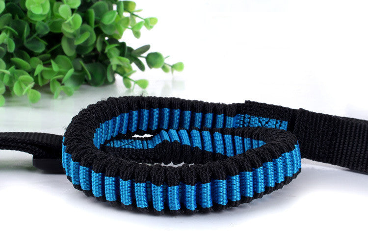 KFX-1851325 Cushioned Stretch Nylon Dog Leash with Hands-Free Design and Extra Storage Ring