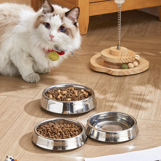 KFX-1851709 Durable Stainless Steel Pet Bowl - Anti-Spill, Non-Slip, Easy to Clean