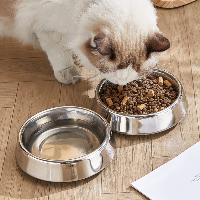 KFX-1851709 Durable Stainless Steel Pet Bowl - Anti-Spill, Non-Slip, Easy to Clean
