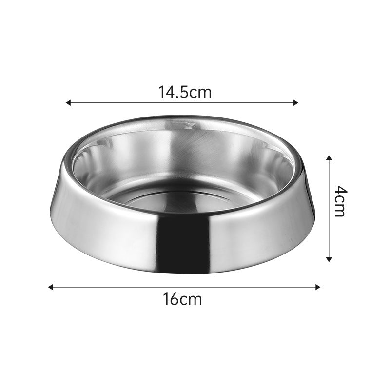 KFX-1851709 Durable Stainless Steel Pet Bowl - Anti-Spill, Non-Slip, Easy to Clean