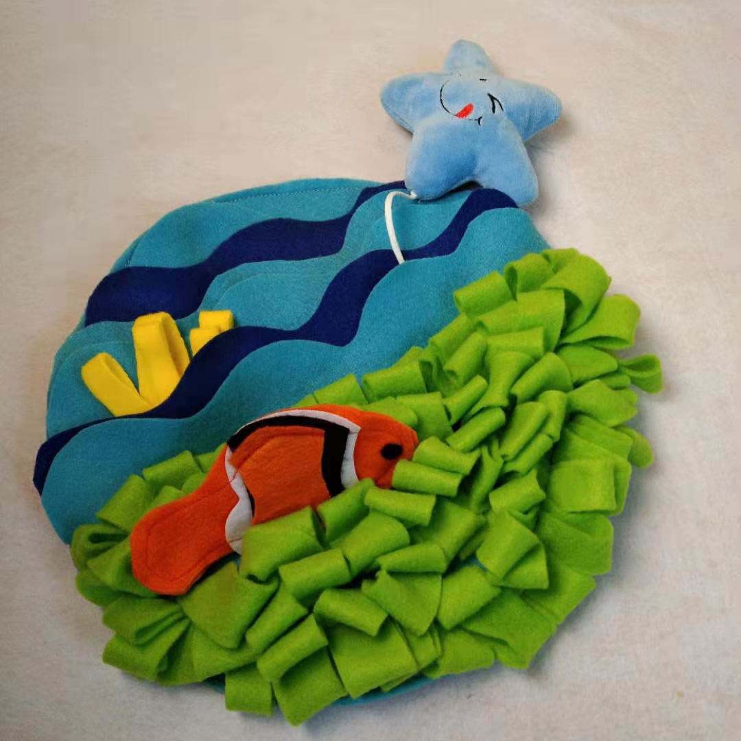 KFX-1853373 Vocal Sniffing Mat for Pet Training - Blue and Green Options Available