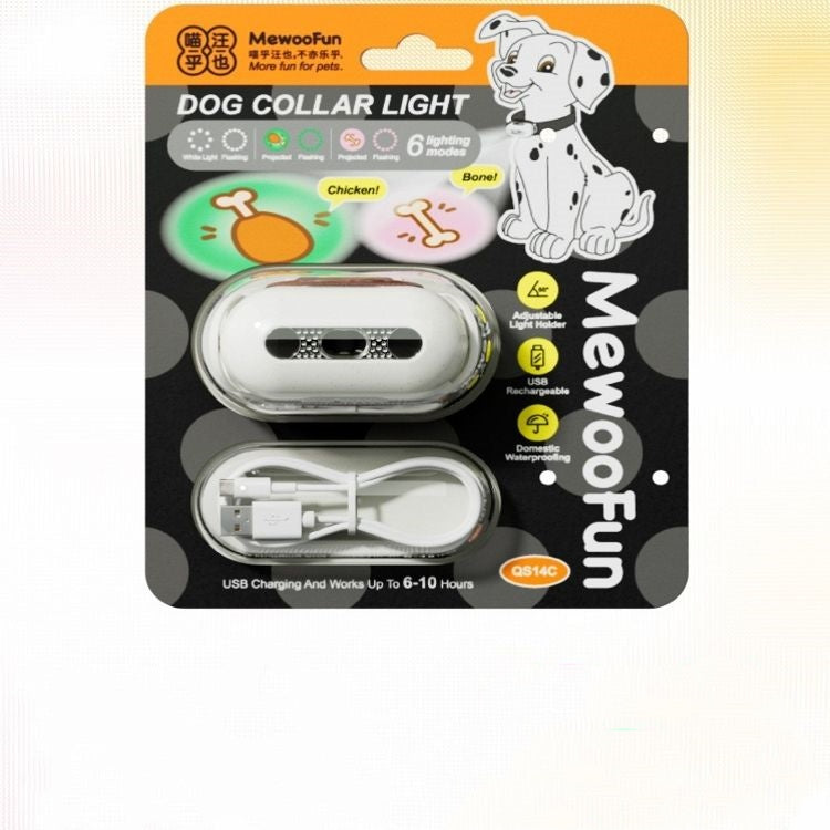 KFX-1853501 Luminous Pet Collar with Interactive Patterns for Dogs in Fresh Pink, Gray, Green, and Caramel Mocha