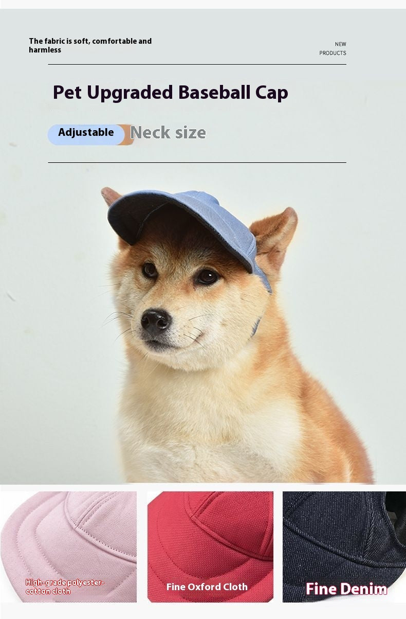 KFX-1856061 Multi-Color Sun-Proof Baseball Cap for Dogs and Cats - Adjustable Sizes Available