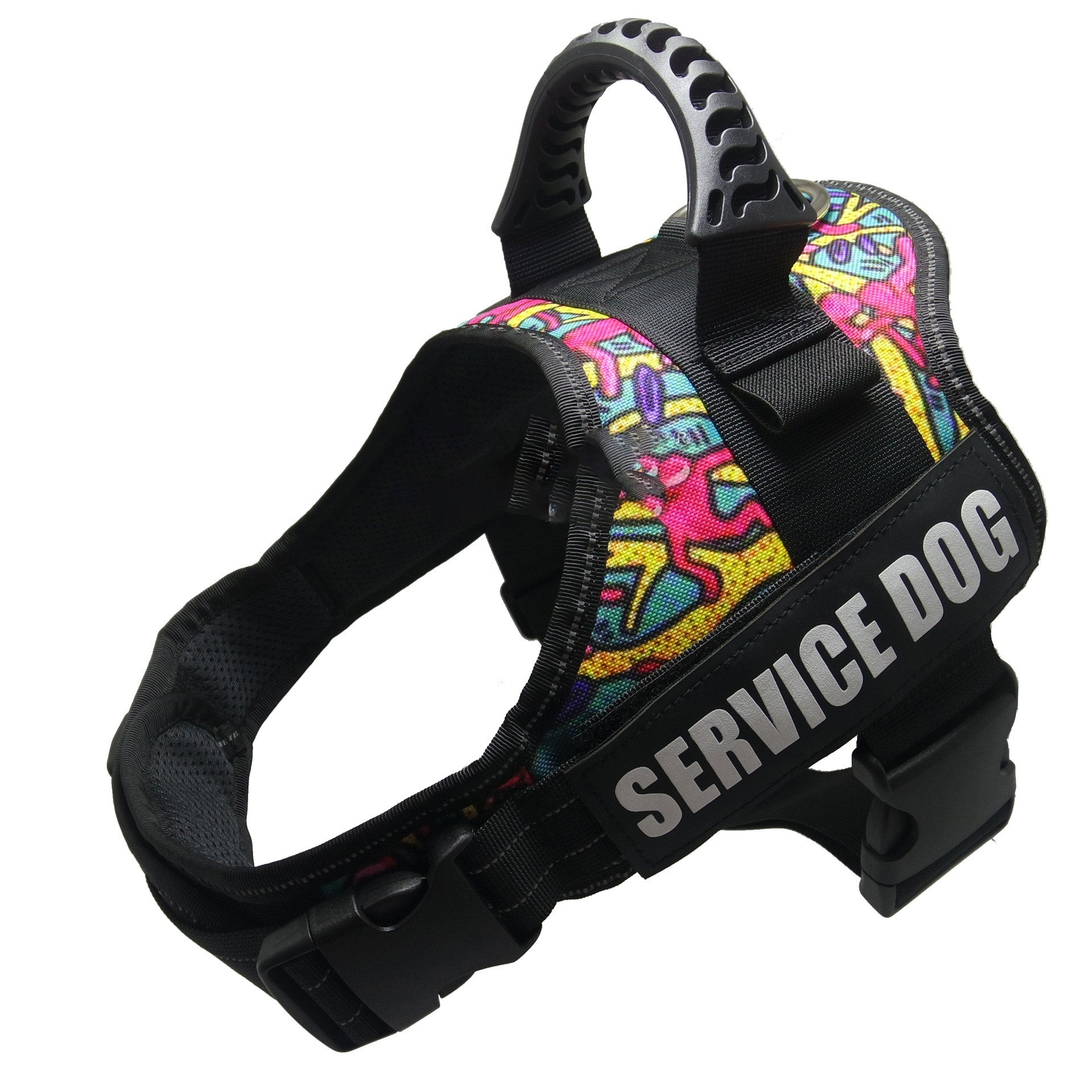 KFX-1856573 Adjustable Reflective Dog Harness for Small to Large Dogs - Nylon Vest for Huskies, Shepherds, and More