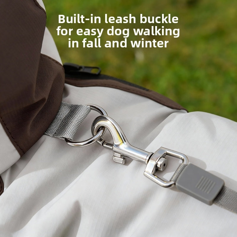 KFX-1861821 Waterproof Outdoor Dog Jacket with Hood, Reflective Hiking Coat and Multiple Pockets