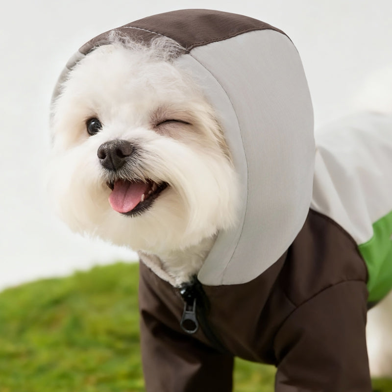 KFX-1861821 Waterproof Outdoor Dog Jacket with Hood, Reflective Hiking Coat and Multiple Pockets