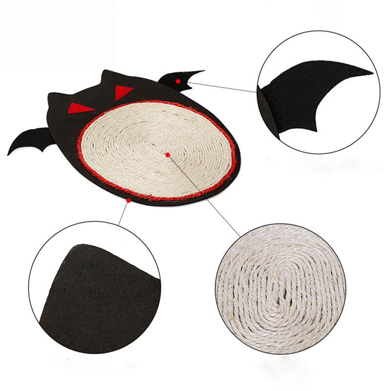 KFX-1863229 Halloween-Themed Sisal Cat Scratching Board and Sleeping Mat - EVA Base, Soft and Durable, 42.5 x 44 cm
