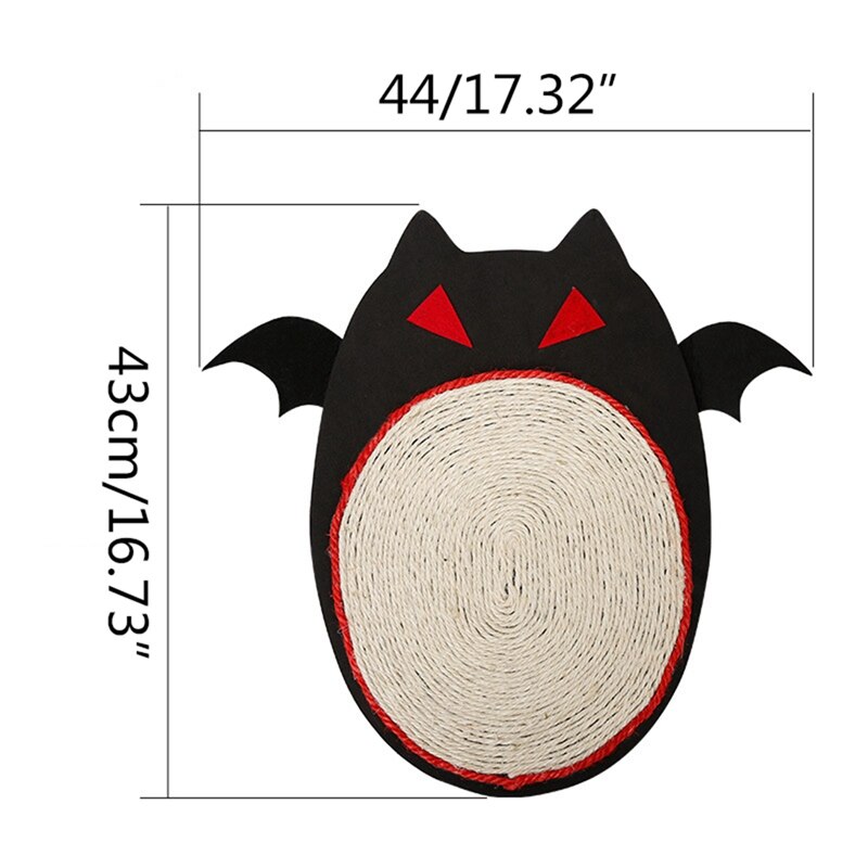 KFX-1863229 Halloween-Themed Sisal Cat Scratching Board and Sleeping Mat - EVA Base, Soft and Durable, 42.5 x 44 cm