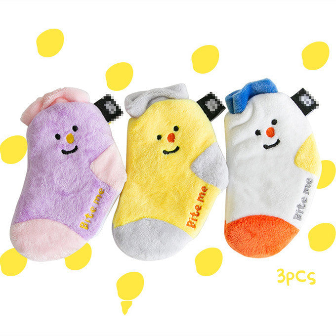 KFX-1863869 Pet Interactive Socks Toy Set for Dogs - 3 Pieces with Sound Paper and Tibetan Food