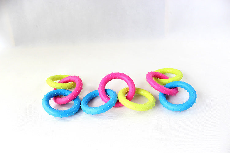 KFX-1864509 Durable Rubber Three-Chain Dog Molar Toy for Healthy Chewing