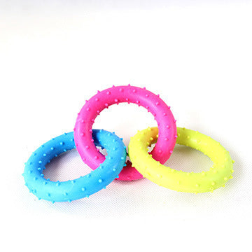 KFX-1864509 Durable Rubber Three-Chain Dog Molar Toy for Healthy Chewing