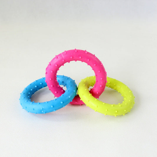 KFX-1864509 Durable Rubber Three-Chain Dog Molar Toy for Healthy Chewing