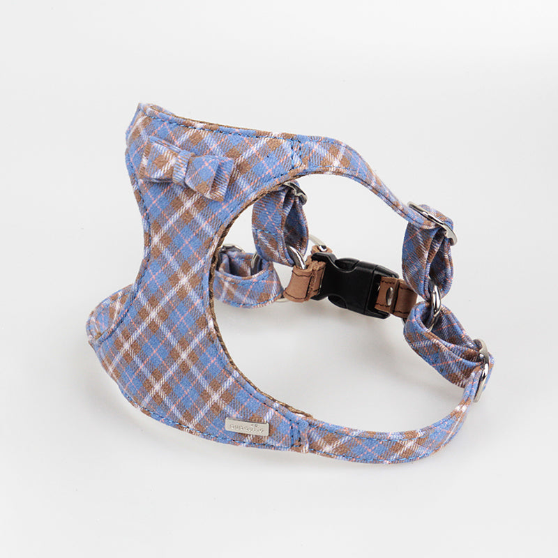 KFX-1865021 Stylish Cotton Fabric Dog Leash with Chest Strap for Small to Medium Breeds