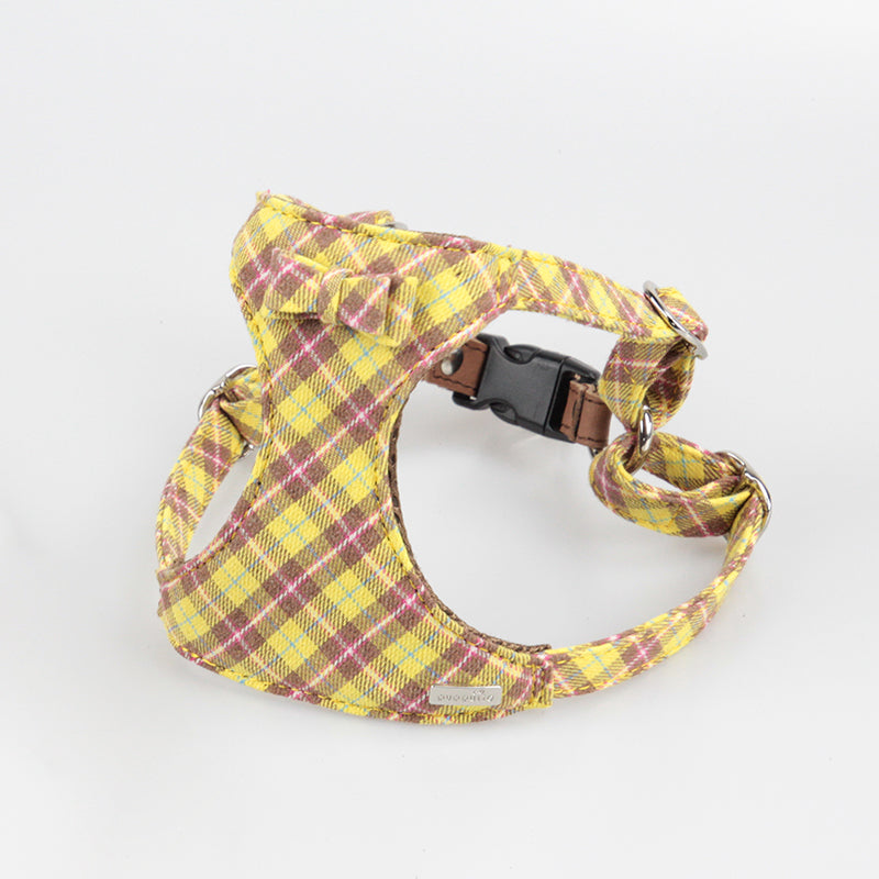 KFX-1865021 Stylish Cotton Fabric Dog Leash with Chest Strap for Small to Medium Breeds