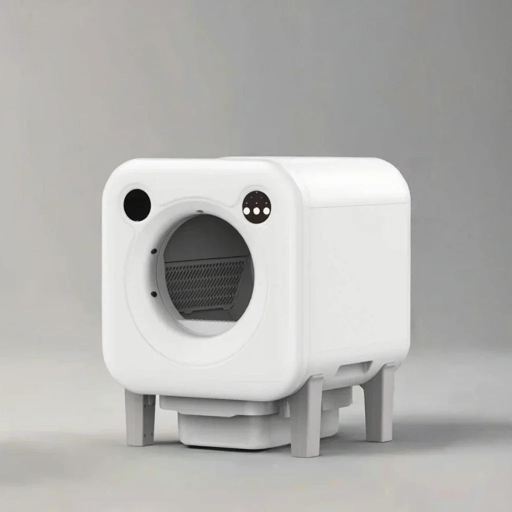 KFX-186643 Automatic Cat Litter Box with Large 10kg Capacity and Easy Clean Design, Durable Plastic Construction