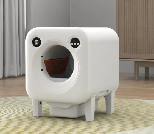 KFX-186643 Automatic Cat Litter Box with Large 10kg Capacity and Easy Clean Design, Durable Plastic Construction