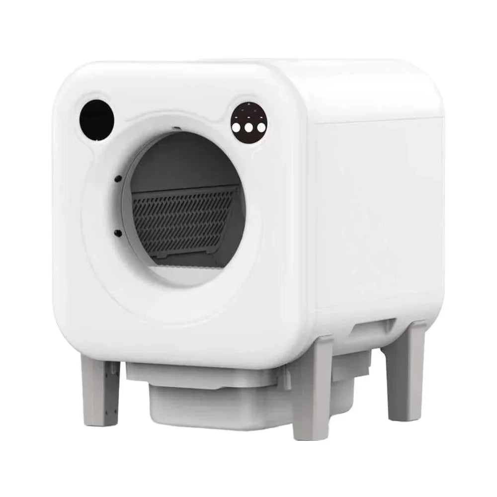 KFX-186643 Automatic Cat Litter Box with Large 10kg Capacity and Easy Clean Design, Durable Plastic Construction