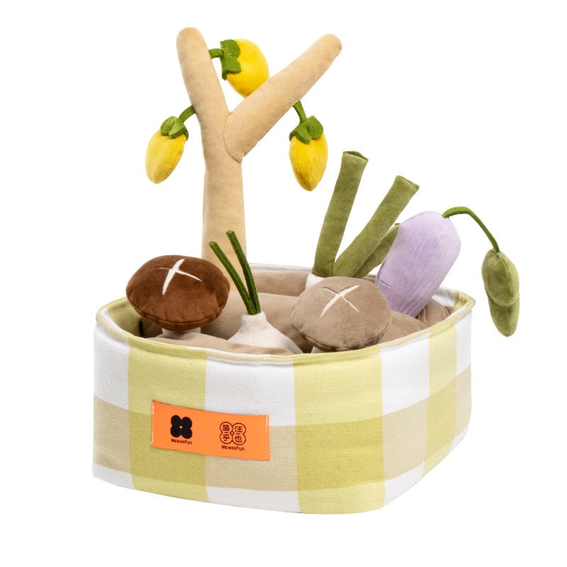 KFX-1867837 Interactive Food Leakage Educational Toys for Dogs - Fun Fruits & Vegetables Simulation Set