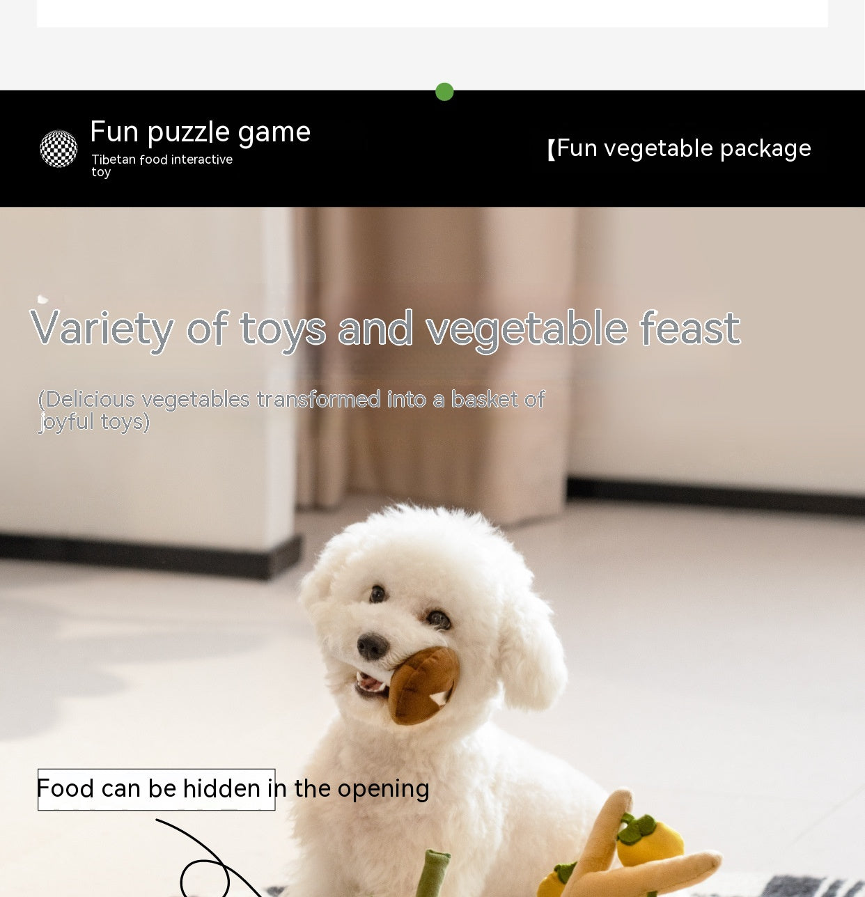 KFX-1867837 Interactive Food Leakage Educational Toys for Dogs - Fun Fruits & Vegetables Simulation Set