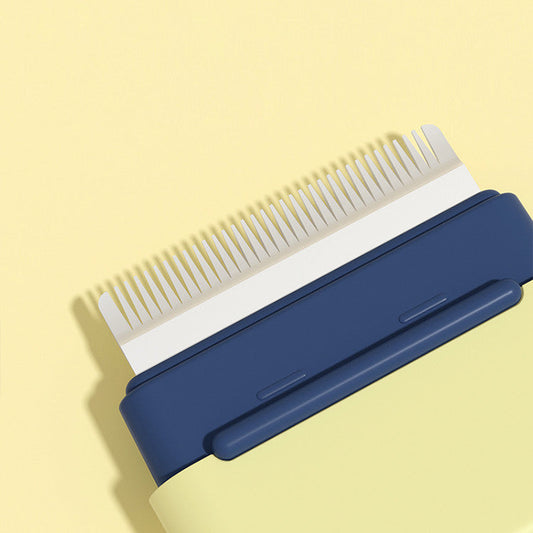 KFX-1868605 Pet Hair Removal Comb in Sunshine Orange Cream Powder with ABS and Stainless Steel Blades