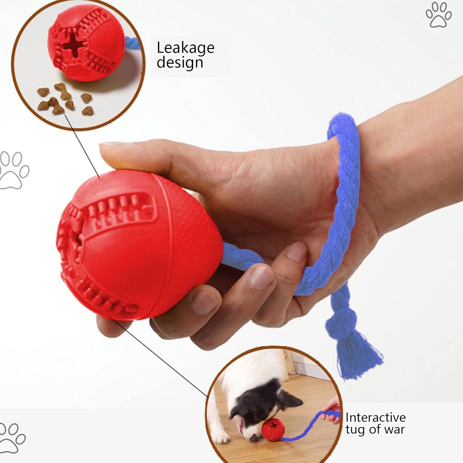 KFX-1870269 Durable Interactive Dog Puzzle Toy with Rope for Stress Relief and Crate Training