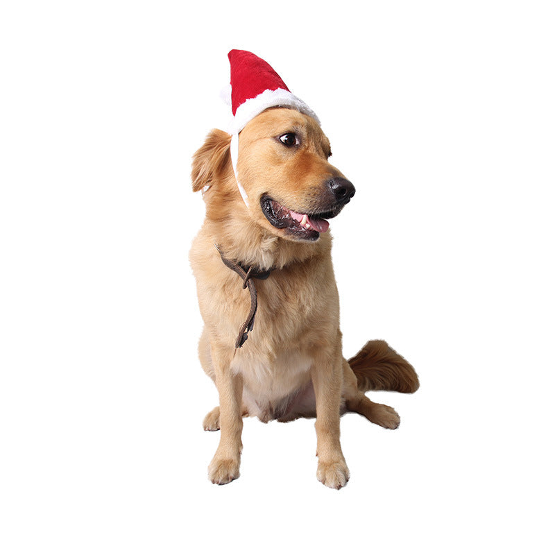 KFX-1870397 Pet Christmas Red Hats for Cats and Dogs - Short Plush, Size S & L