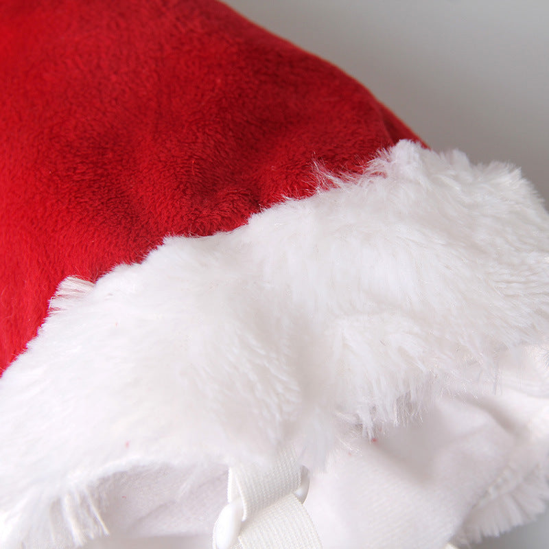 KFX-1870397 Pet Christmas Red Hats for Cats and Dogs - Short Plush, Size S & L