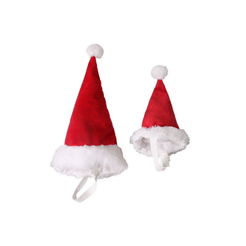 KFX-1870397 Pet Christmas Red Hats for Cats and Dogs - Short Plush, Size S & L