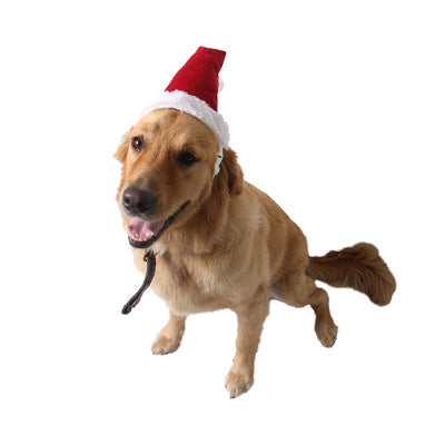 KFX-1870397 Pet Christmas Red Hats for Cats and Dogs - Short Plush, Size S & L