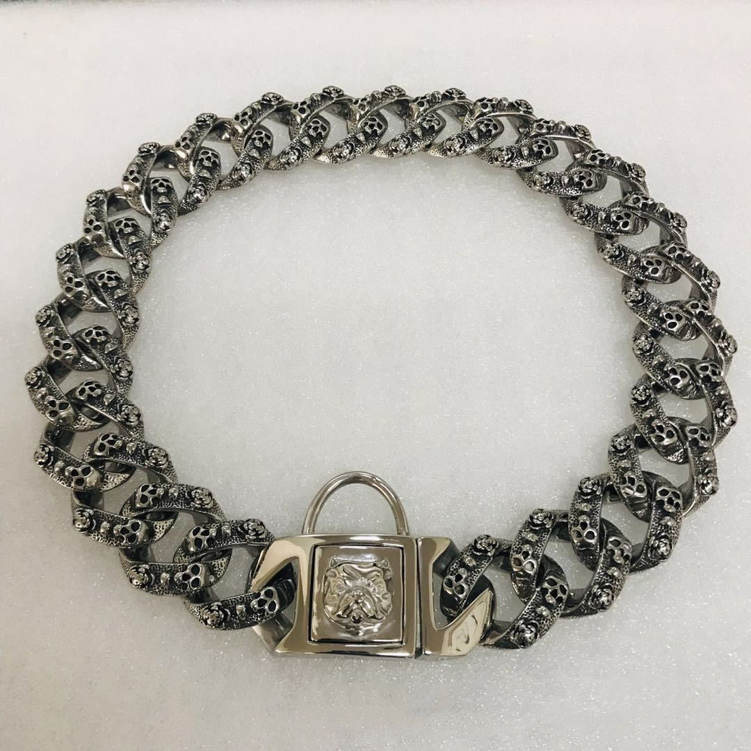 KFX-1870781 Adjustable Stainless Steel Dog Collar for Enhanced Comfort and Durability