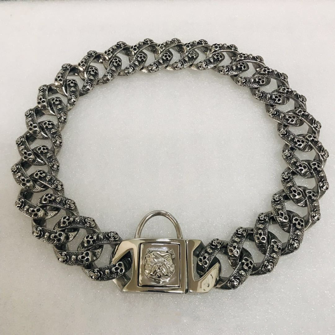 KFX-1870781 Adjustable Stainless Steel Dog Collar for Enhanced Comfort and Durability