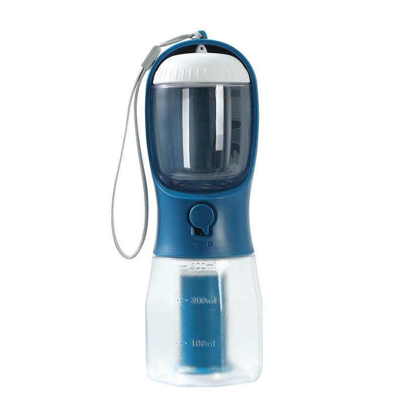 KFX-1874621 3-in-1 Portable Pet Water Cup with Food Storage and Waste Bag Compartment