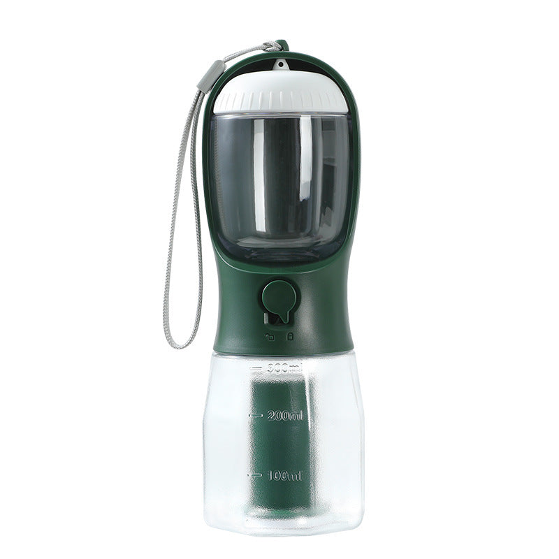 KFX-1874621 3-in-1 Portable Pet Water Cup with Food Storage and Waste Bag Compartment