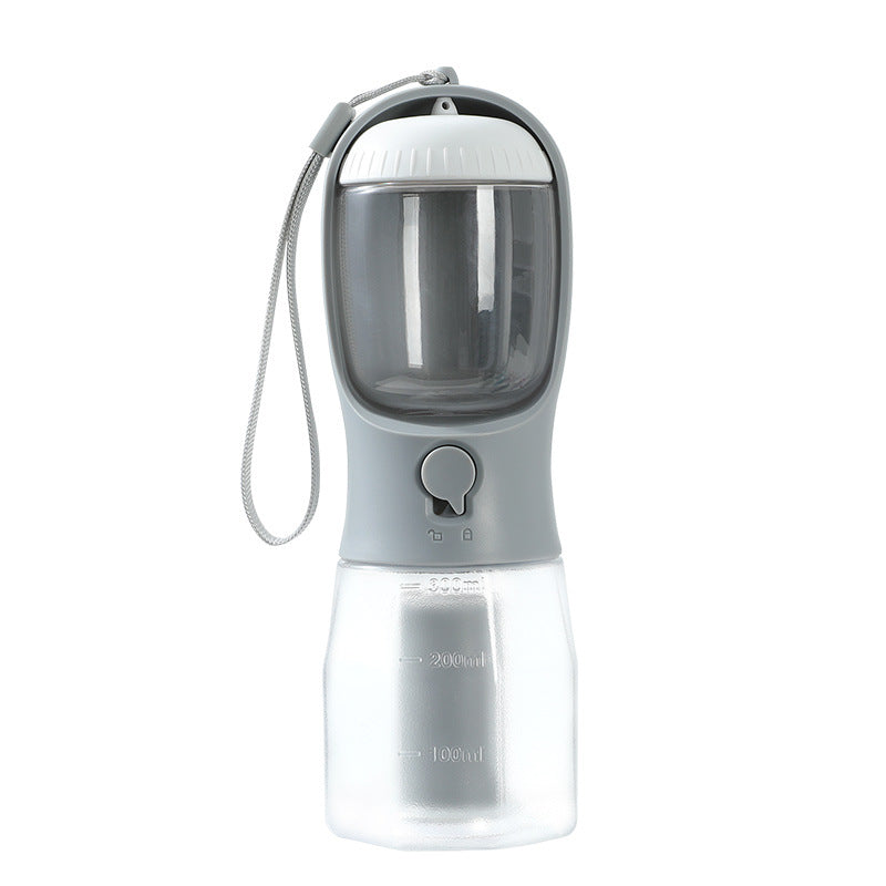 KFX-1874621 3-in-1 Portable Pet Water Cup with Food Storage and Waste Bag Compartment