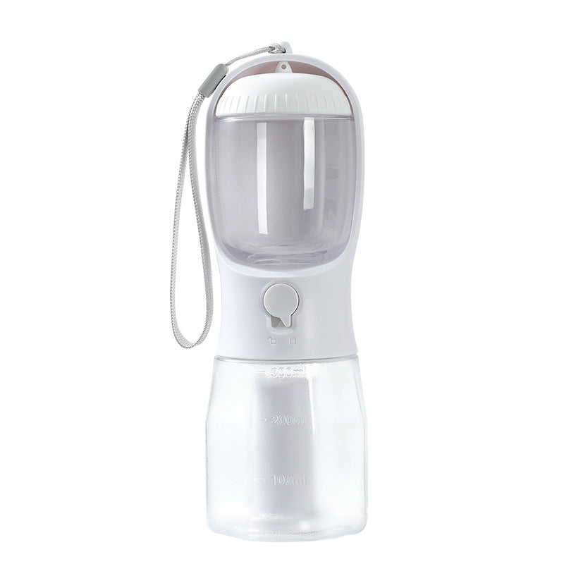 KFX-1874621 3-in-1 Portable Pet Water Cup with Food Storage and Waste Bag Compartment