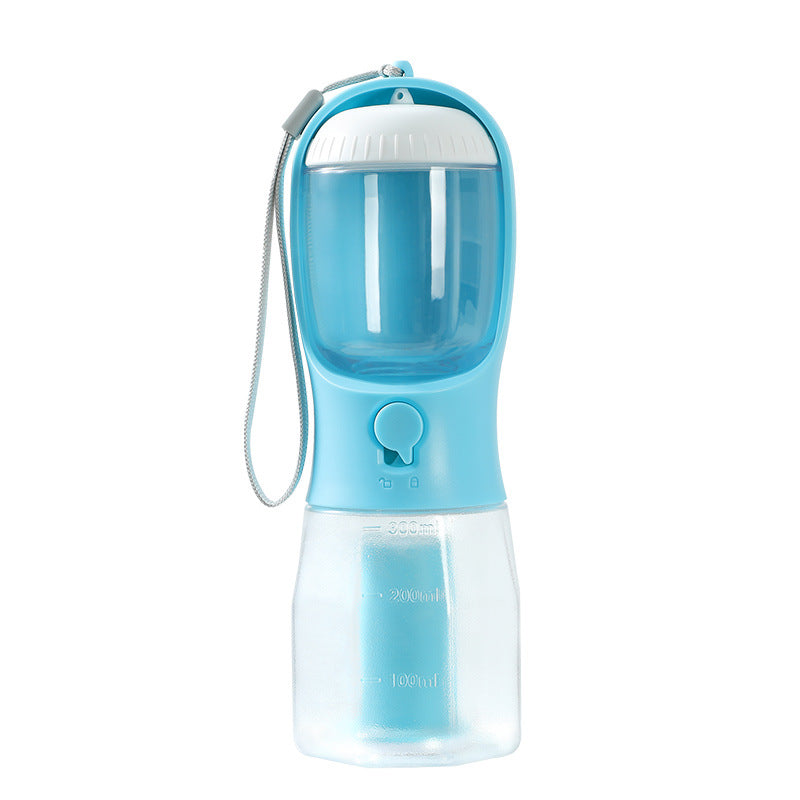 KFX-1874621 3-in-1 Portable Pet Water Cup with Food Storage and Waste Bag Compartment
