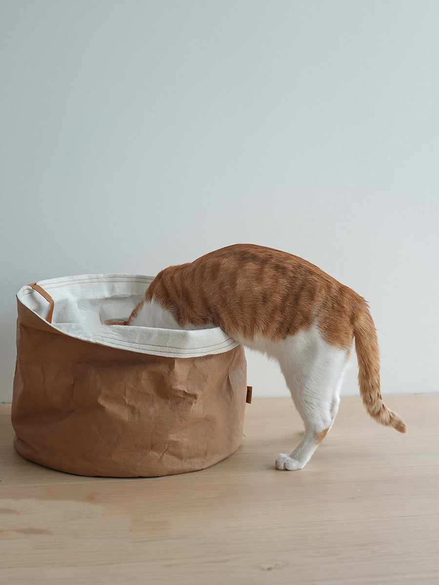 KFX-1875005 Washable Kraft Paper Round Pet Nest with Adjustable Height 40cm Diameter, Suitable for Large Pets