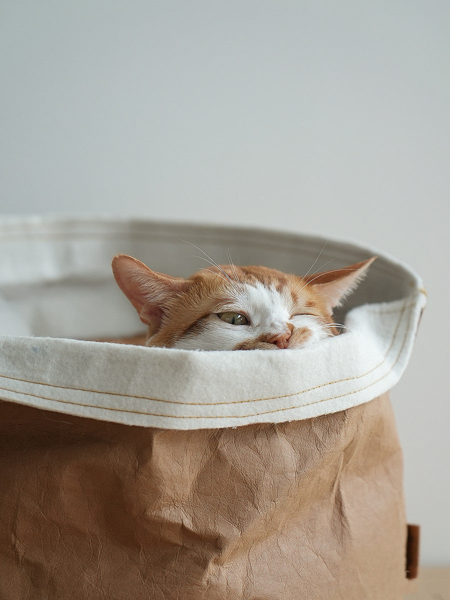 KFX-1875005 Washable Kraft Paper Round Pet Nest with Adjustable Height 40cm Diameter, Suitable for Large Pets