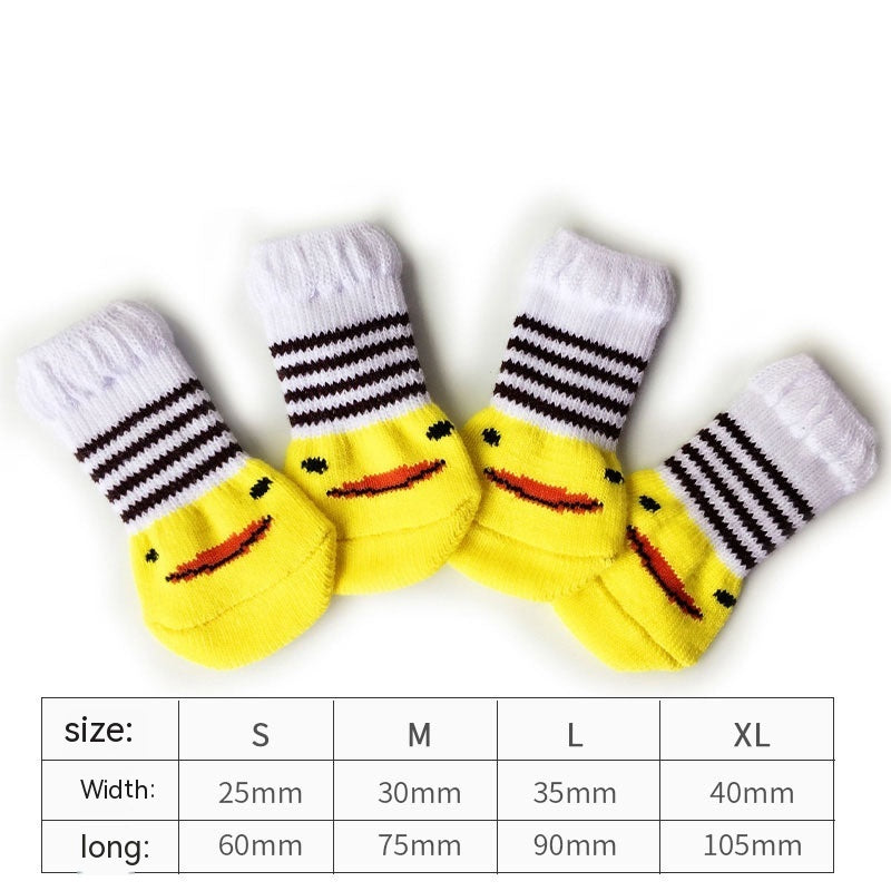 KFX-1875389 Animal-Themed Anti-Scratch Dog Socks and Cat Shoes for Non-Slip Comfort and Warmth