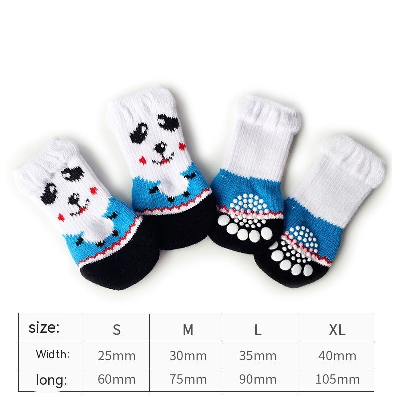 KFX-1875389 Animal-Themed Anti-Scratch Dog Socks and Cat Shoes for Non-Slip Comfort and Warmth