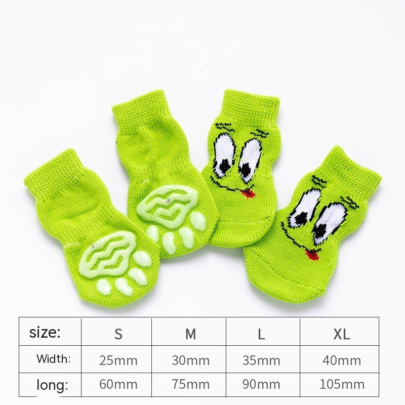 KFX-1875389 Animal-Themed Anti-Scratch Dog Socks and Cat Shoes for Non-Slip Comfort and Warmth