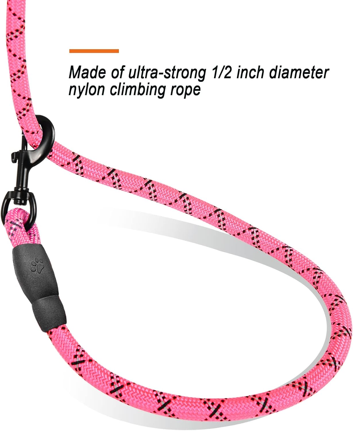 KFX-1876029 Heavy Duty 5 FT Dog Leash for Large Dogs with Padded Handle and Reflective Safety Features