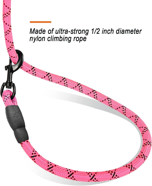KFX-1876029 Heavy Duty 5 FT Dog Leash for Large Dogs with Padded Handle and Reflective Safety Features