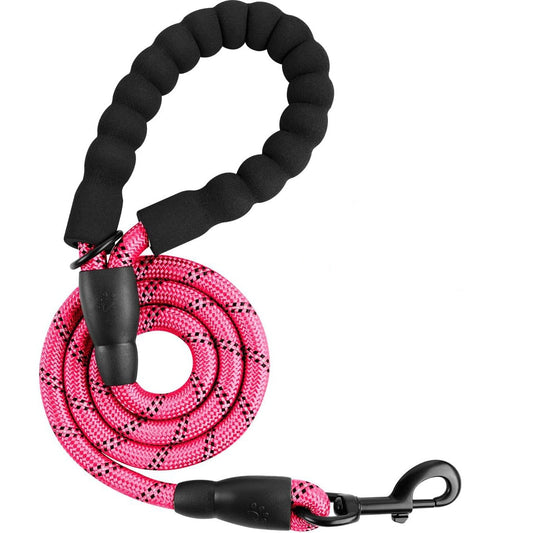 KFX-1876029 Heavy Duty 5 FT Dog Leash for Large Dogs with Padded Handle and Reflective Safety Features