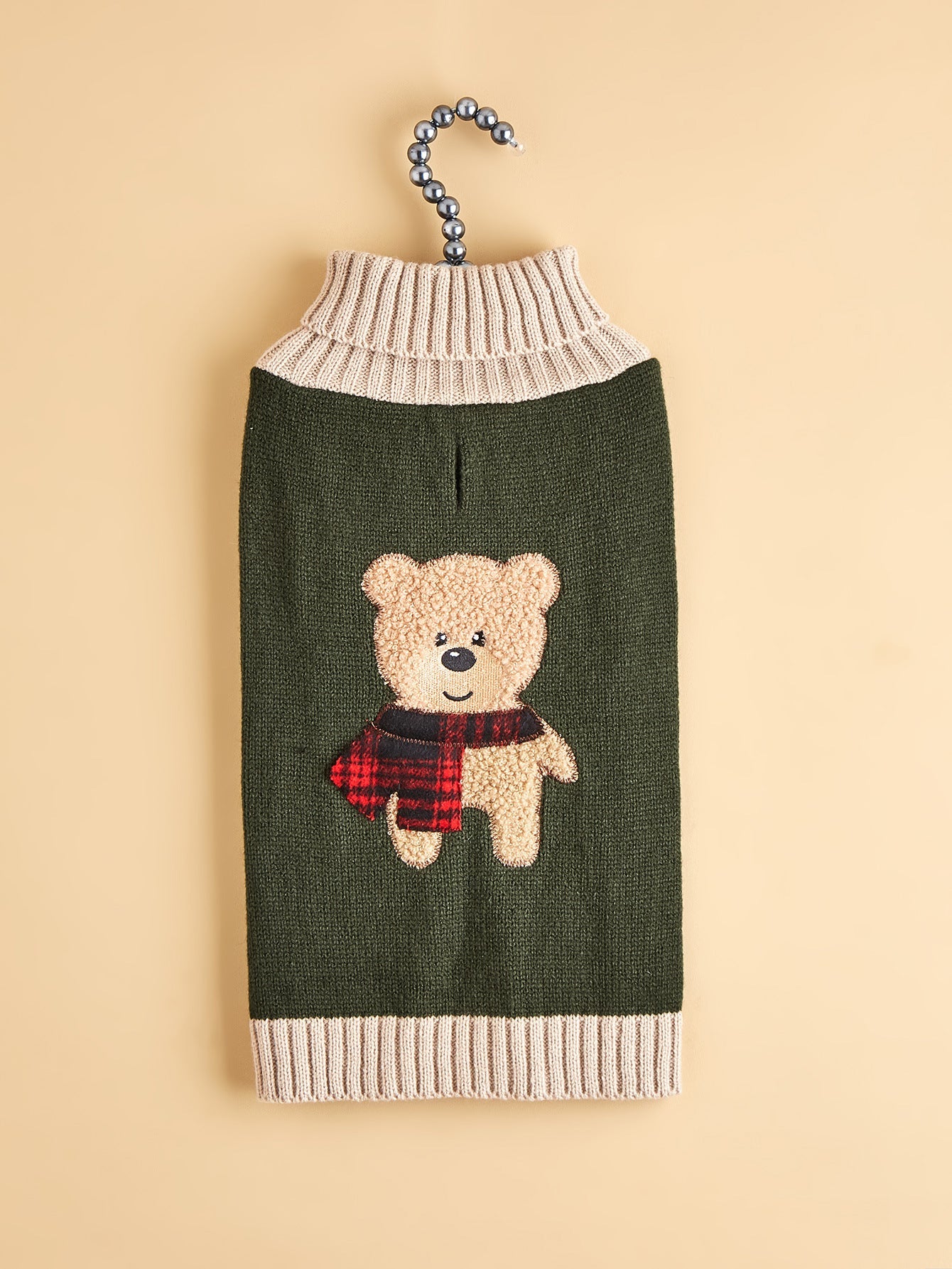 KFX-1876541 Autumn and Winter Army Green Cartoon Dog Sweater for All Sizes