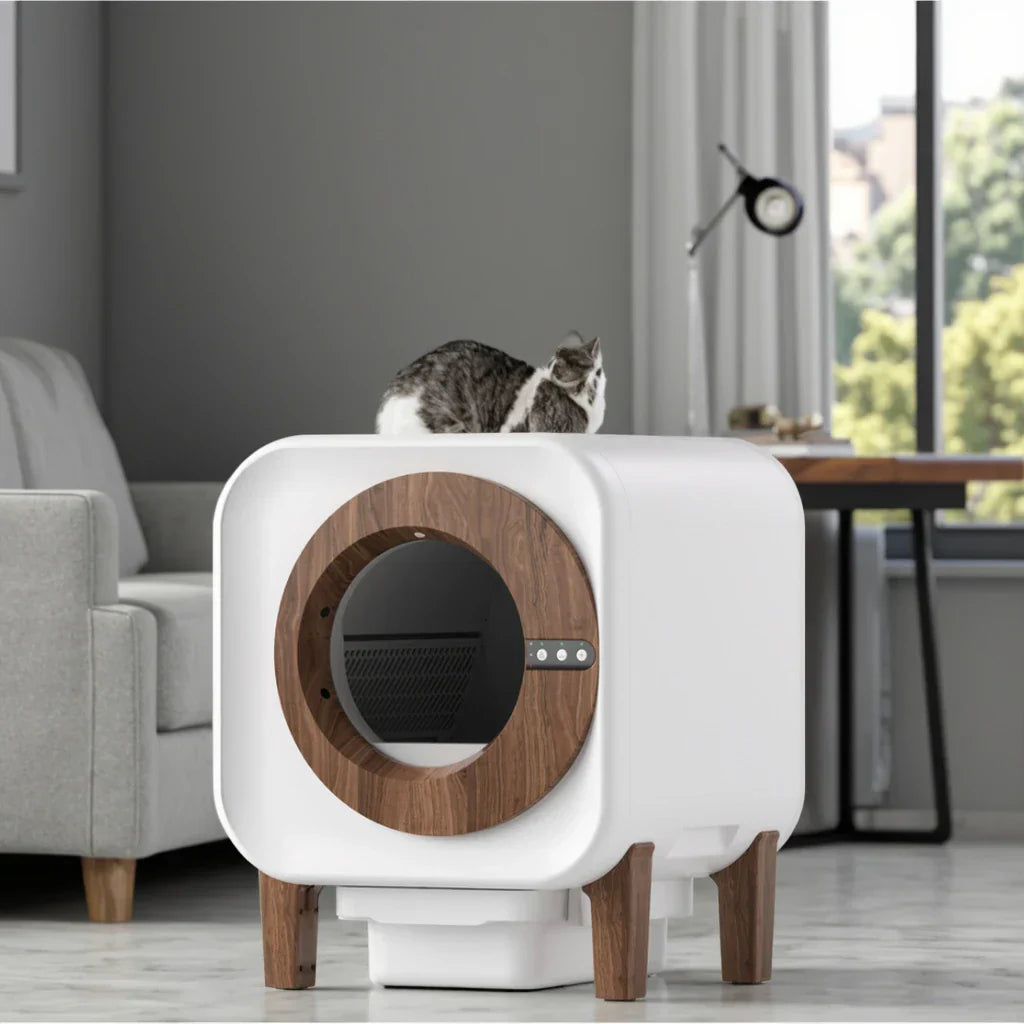KFX-187795 Automatic Self-Cleaning Eco-Friendly Cat Litter Box with 70L Capacity and Air Purification System