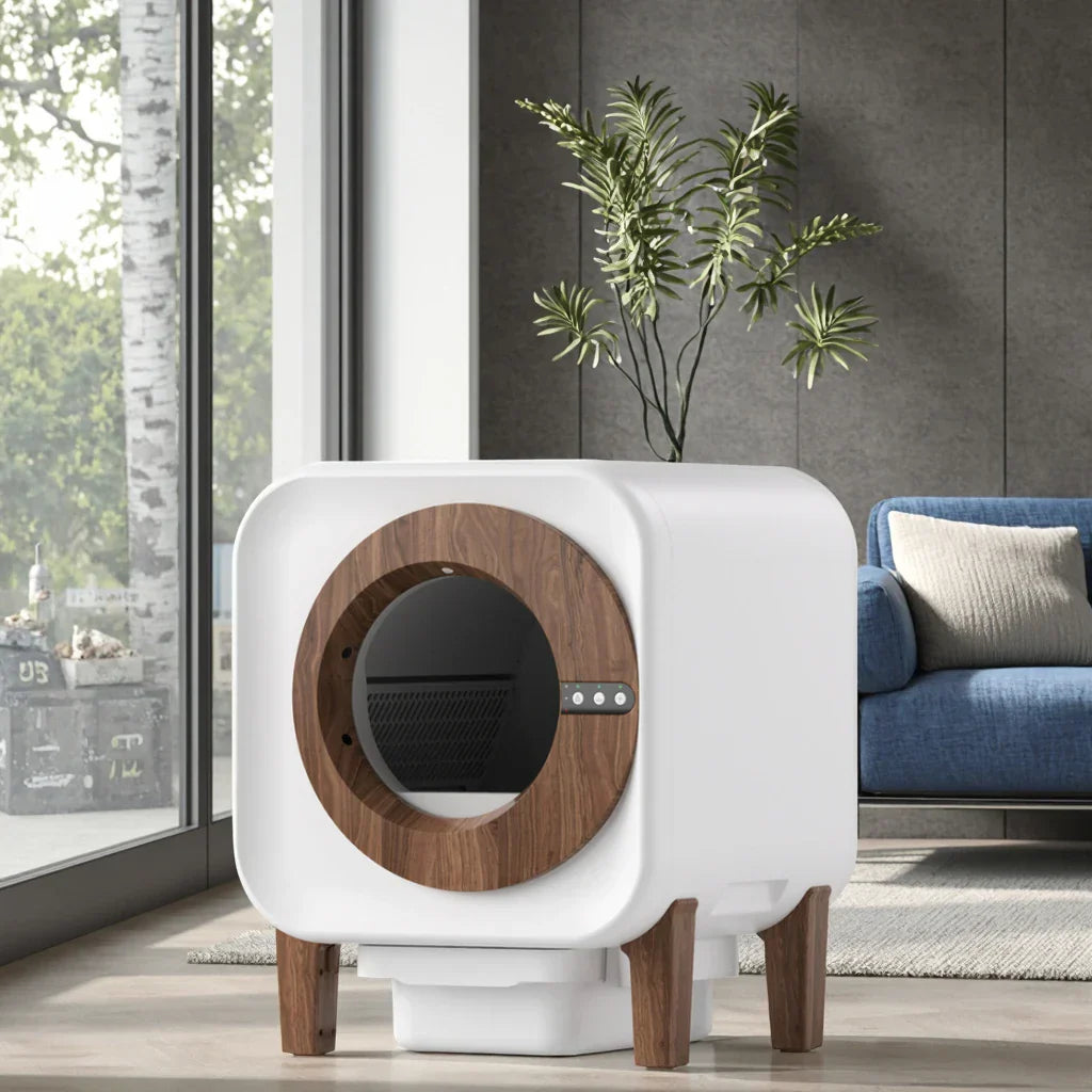 KFX-187795 Automatic Self-Cleaning Eco-Friendly Cat Litter Box with 70L Capacity and Air Purification System