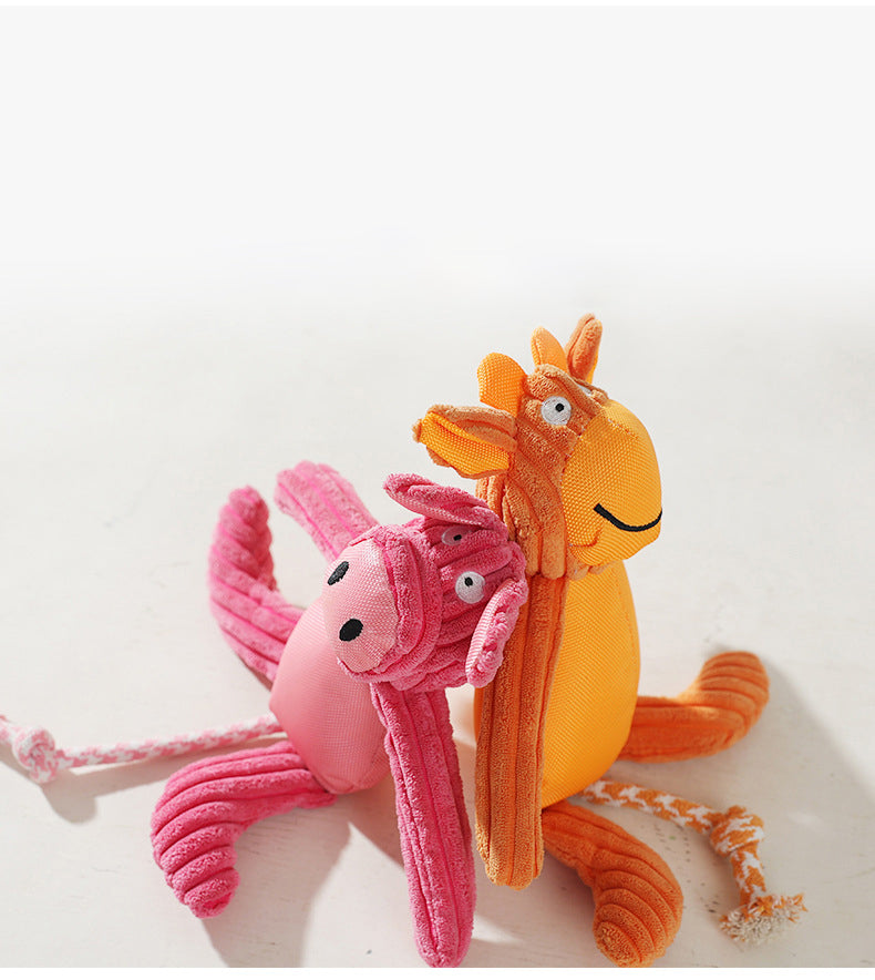 KFX-1878205 Cartoon Cow and Pig Plush Pet Toy - Bite-Resistant, 40x32cm, 135g
