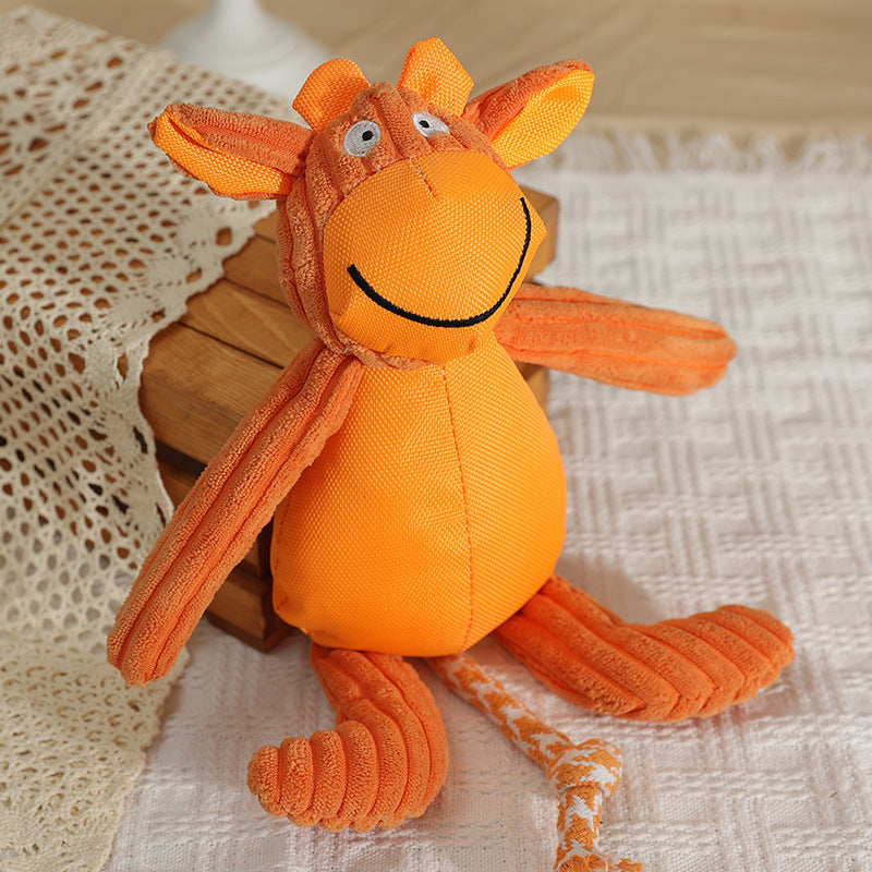 KFX-1878205 Cartoon Cow and Pig Plush Pet Toy - Bite-Resistant, 40x32cm, 135g