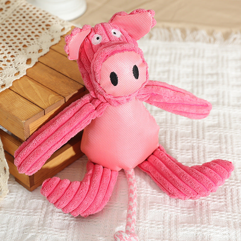 KFX-1878205 Cartoon Cow and Pig Plush Pet Toy - Bite-Resistant, 40x32cm, 135g